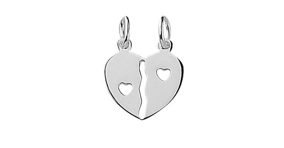Pendentif Cœur Séparable I LOVE YOU En Acier Inoxydable Doré - Neuf Avec étiquettes